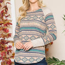 Tribal Print Sweater Knit