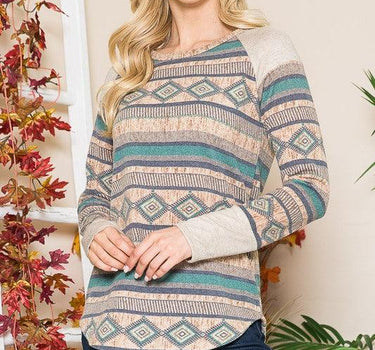 Tribal Print Sweater Knit