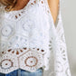 ADORA Crochet Wide Strap Knit Cover Up Crochet Cover Up