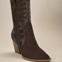 Rambler Rhinestones Embellished Calf Boots