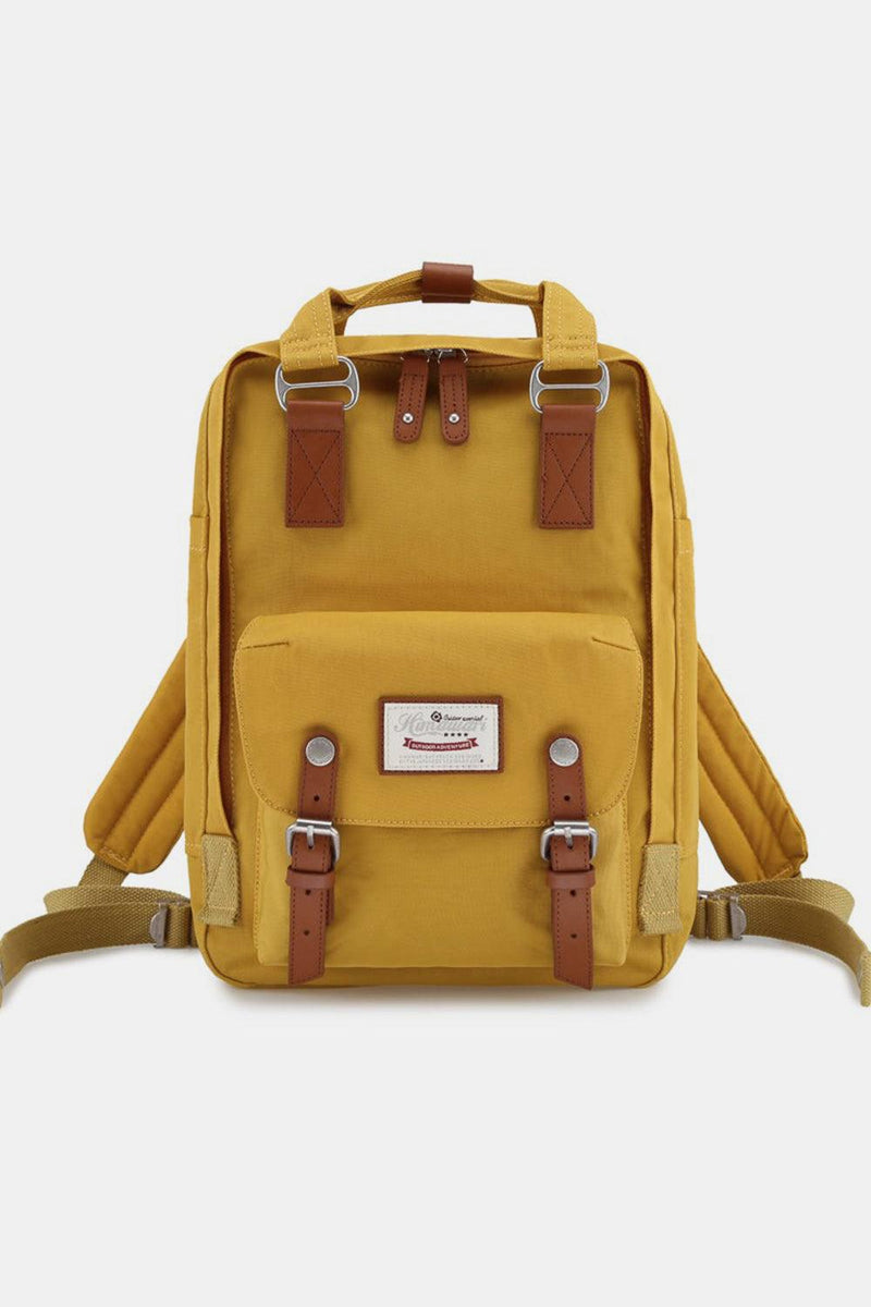 Himawari Contrast Waterproof Nylon Backpack Bag - Three Mad Hatters Mercantile 