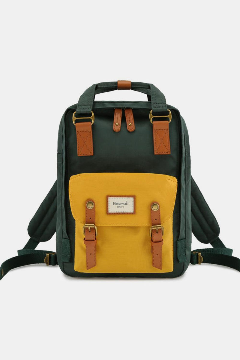 Himawari Contrast Waterproof Nylon Backpack Bag - Three Mad Hatters Mercantile 