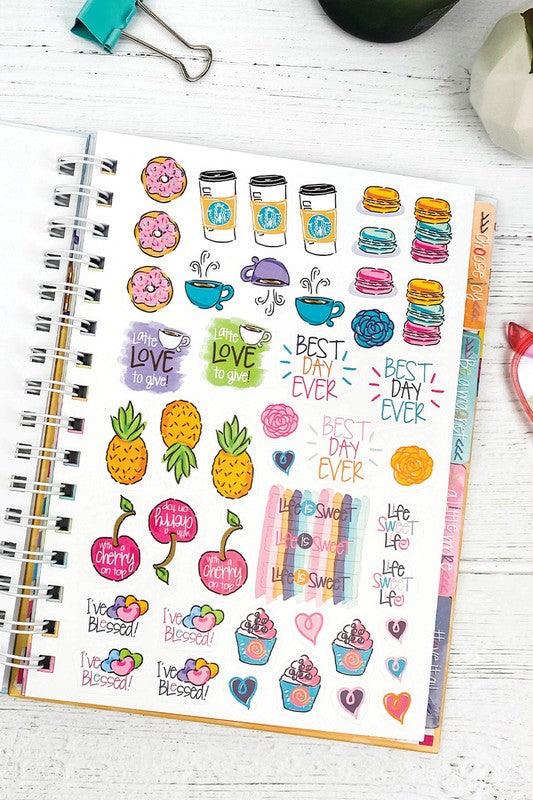Gratitude Journal with Stickers Non-Dated 52-Week - Three Mad Hatters Mercantile 