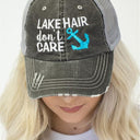Lake Hair Don't Care Anchor Trucker Hat