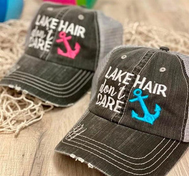 Lake Hair Don't Care Anchor Trucker Hat