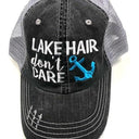 Lake Hair Don't Care Anchor Trucker Hat
