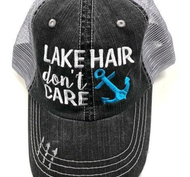 Lake Hair Don't Care Anchor Trucker Hat