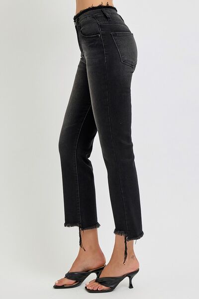 RISEN Raw Hem Cropped Flare Jeans Womens Flare Cropped Jeans