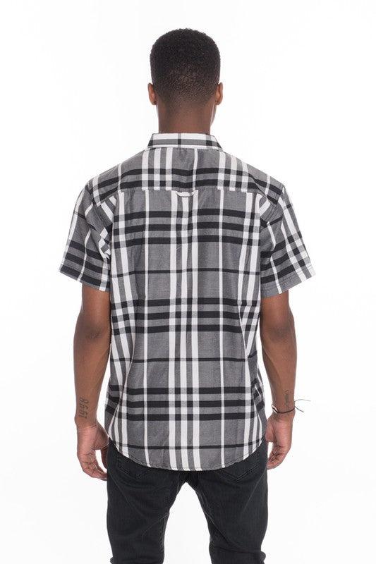 Men's Casual Plaid Button-Down Shirt - Three Mad Hatters Mercantile 