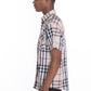 Weiv Men's Casual Short Sleeve Checker Shirts Mens Short Sleeve Shirt   