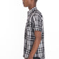 Weiv Men's Casual Short Sleeve Checker Shirts Mens Short Sleeve Shirt   