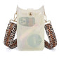 The Ava Colorful Clear Crossbody Phone Bag  Pearl  