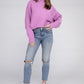 Viscose Dolman Sleeve Turtleneck Sweater Long Sleeve Blouse   