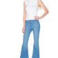 Zipper Back Flare Jeans Flare Leg Jeans   