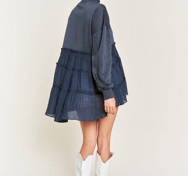 Cozy Chic- Mock Neck Tunic Knit Top