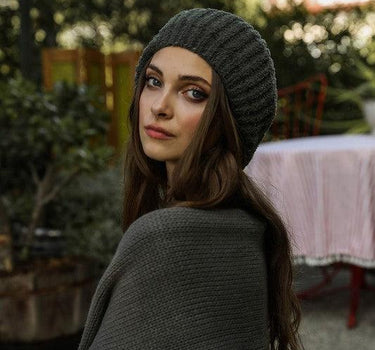 Boucle Rib Knit Beret