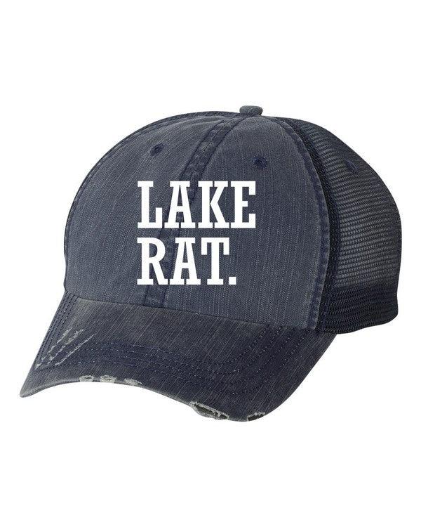 Lake Rat Embroidered Trucker Hat - Three Mad Hatters Mercantile 