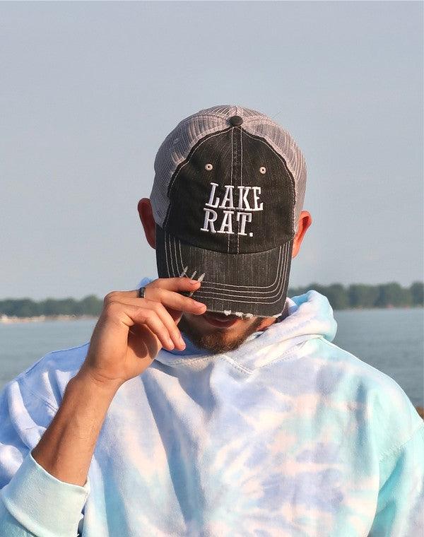 Lake Rat Embroidered Trucker Hat - Three Mad Hatters Mercantile 