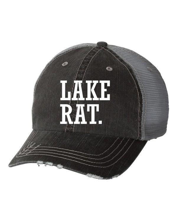 Lake Rat Embroidered Trucker Hat - Three Mad Hatters Mercantile 
