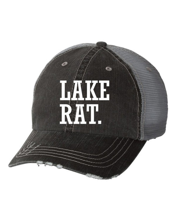 Lake Rat Embroidered Trucker Hat cap   