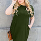 Basic Bae Full Size Round Neck Short Sleeve Dress with Pockets Womens Dresses   