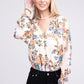 Floral chiffon blouse Womens Blouse   