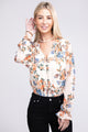 Floral chiffon blouse Womens Blouse   