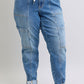 Judy Blue High Rise Cuffed Cargo Denim Jogger Womens Joggers