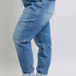 Judy Blue High Rise Cuffed Cargo Denim Jogger Womens Joggers