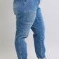 Judy Blue High Rise Cuffed Cargo Denim Jogger Womens Joggers