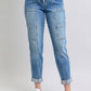 Judy Blue High Rise Cuffed Cargo Denim Jogger Womens Joggers