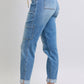 Judy Blue High Rise Cuffed Cargo Denim Jogger Womens Joggers