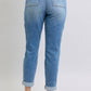 Judy Blue High Rise Cuffed Cargo Denim Jogger Womens Joggers