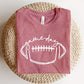 Cursive Football Game Day Graphic Tee Graffic Tee Heather Mauve S 