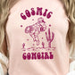 Cosmic Cowgirl Graphic Tee Womens Graphic T-shirt Heather Peach S 