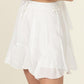 Not Your Girl Drawstring Ruffled Mini Skirt Mini Skirt   