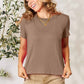 Basic Bae Full Size Round Neck Short Sleeve T-Shirt Womens T-shirt Mocha S 