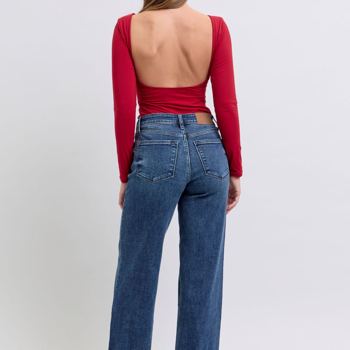 Judy Blue Raw Hem Mid Rise Jeans - Three Mad Hatters Mercantile 