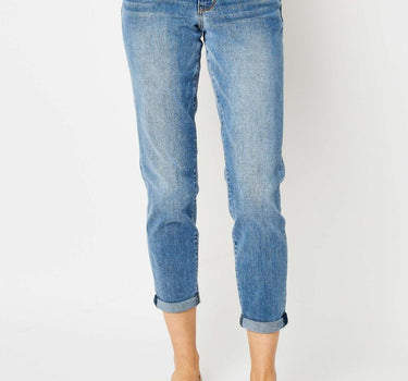 Judy Blue Cuffed Hem Slim Jeans