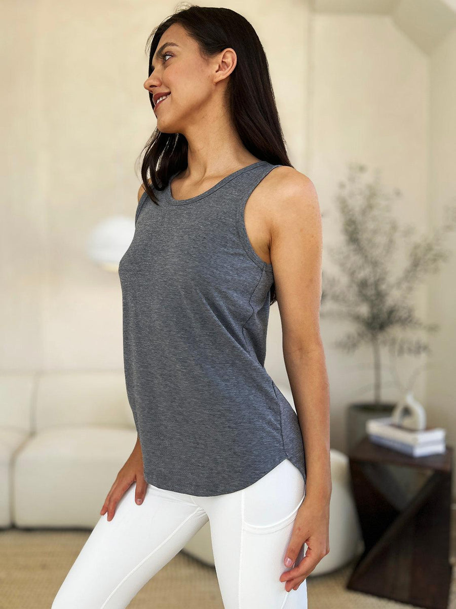 Basic Bae Full Size Round Neck Tank - Three Mad Hatters Mercantile 