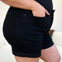 Judy Blue Full Size High Waist Tummy Control Cuffed Denim Shorts