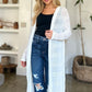 Double Take Open Front Longline Cardigan Cardigan White S