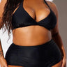 Curvy Two Piece High Waist with Ruched Front