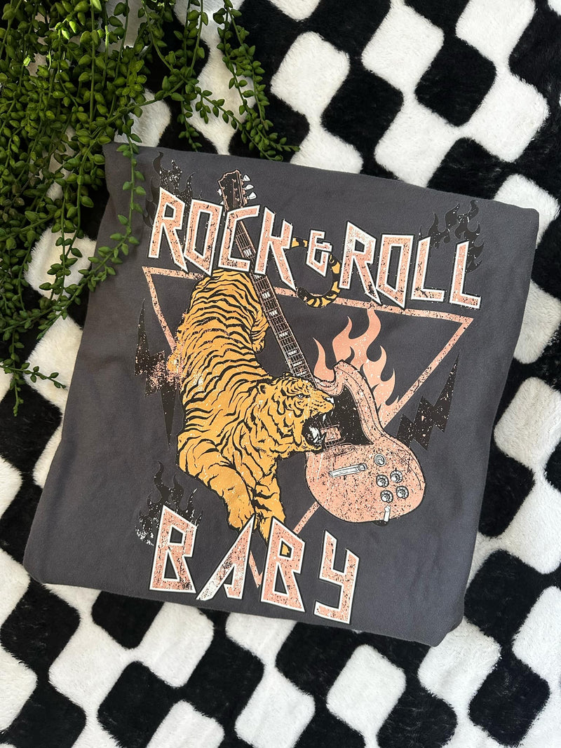 Rock & Roll Baby Graphic Tee Womens   