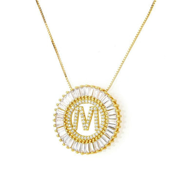 Radiant Initial Necklace JEWELRY The Sis Kiss 