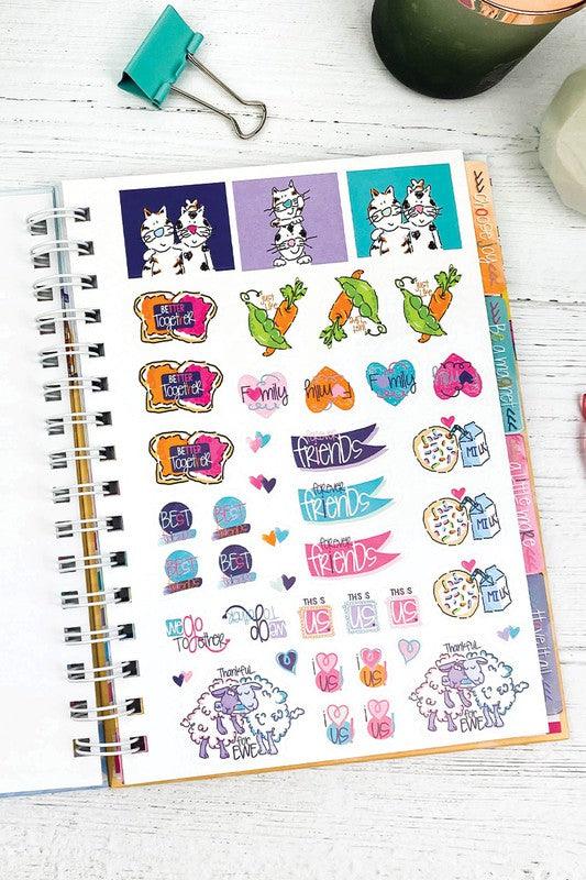 Gratitude Journal with Stickers Non-Dated 52-Week - Three Mad Hatters Mercantile 