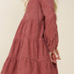 Corduroy tiered dress Womens Corduroy Dress   