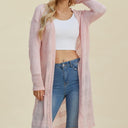 Double Take Open Front Longline Cardigan