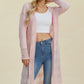 Double Take Open Front Longline Cardigan Cardigan