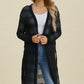 Double Take Open Front Longline Cardigan